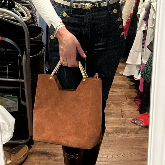 Ted Baker Leather And Suede Hexagon Handle Shopper Bag - Picture 3 of 17